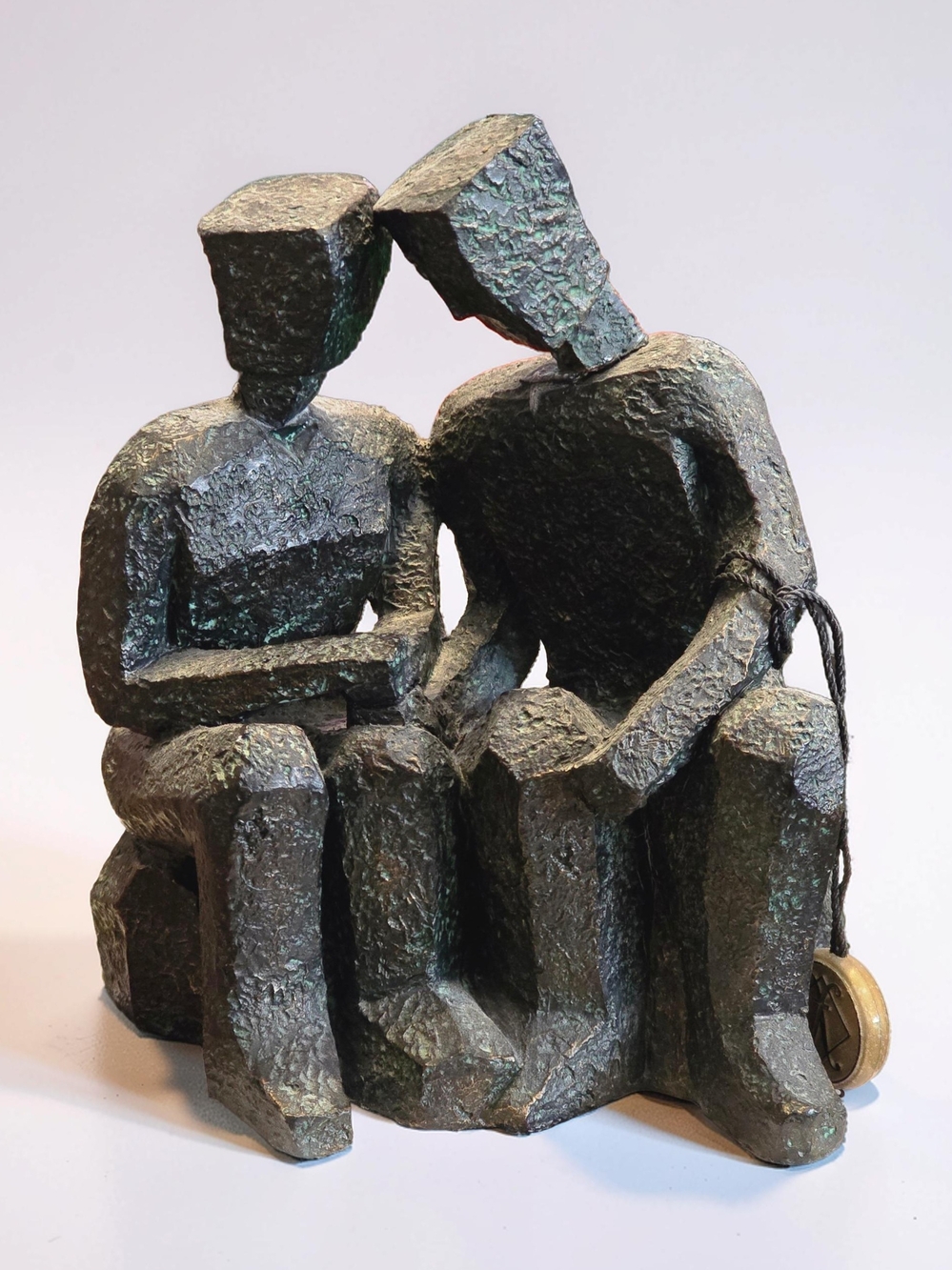 Friendship Sculpture Figure Cubist Art - Unity 2003
